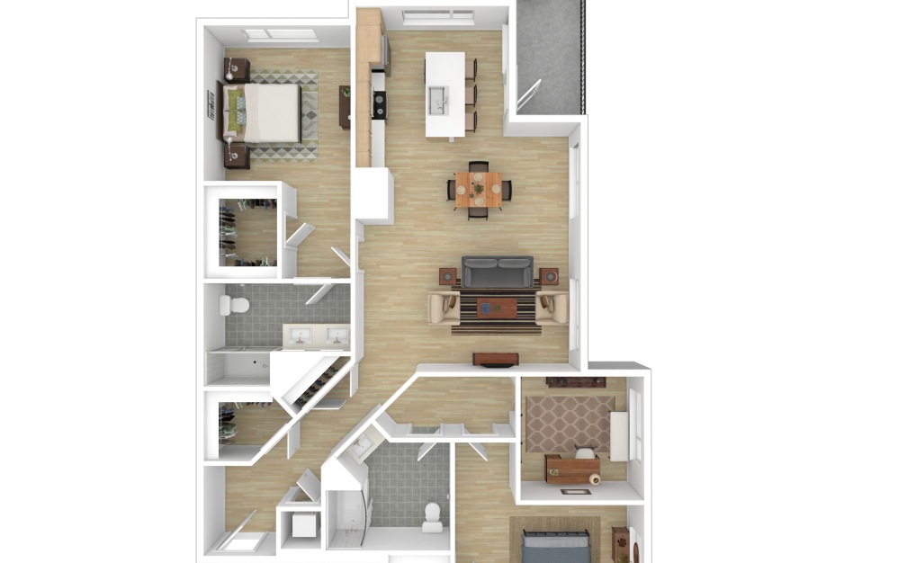 Three Bedroom Floor Plan Option